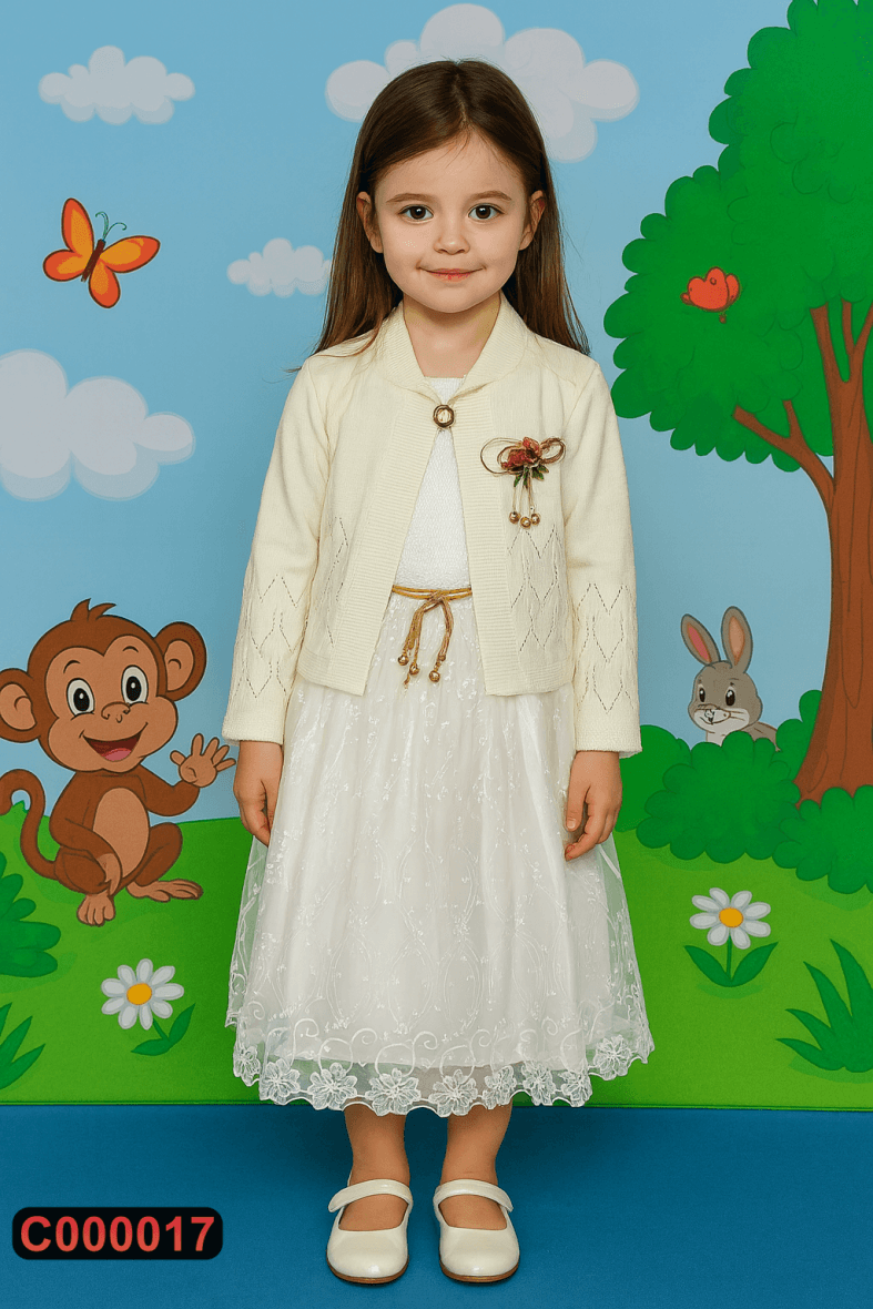 Dečija haljina na bretele sa bolerom (110-128)