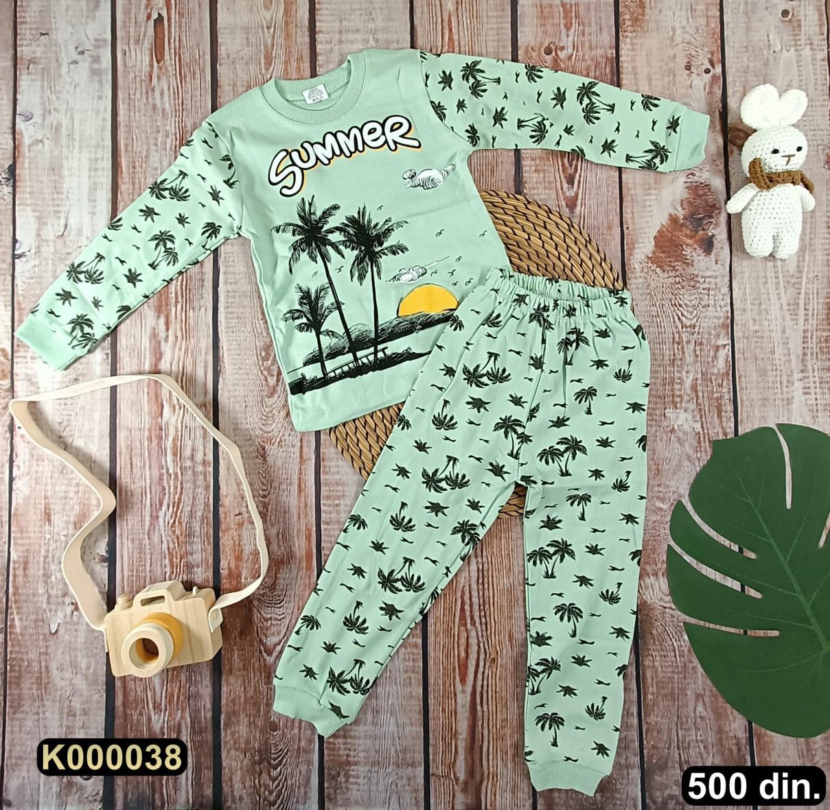 Pamučna pidžama iz 2 dela (104-116)