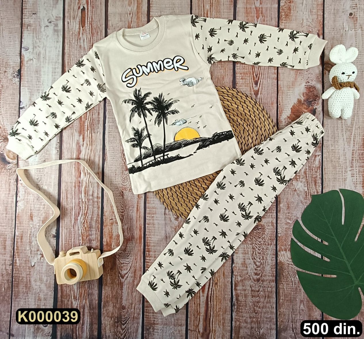 Pamučna pidžama iz 2 dela (104-116)