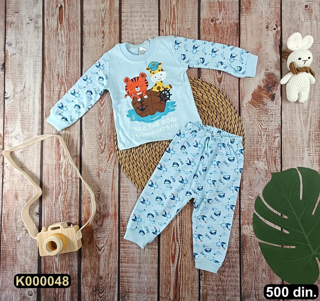 Pamučna pidžama iz 2 dela (62-74)