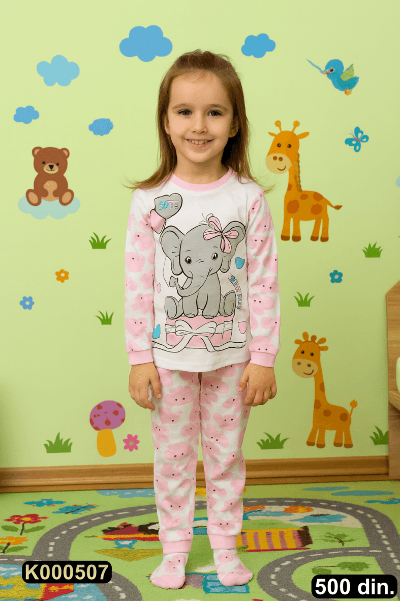 Pamučna pidžama iz 2 dela (104-116)