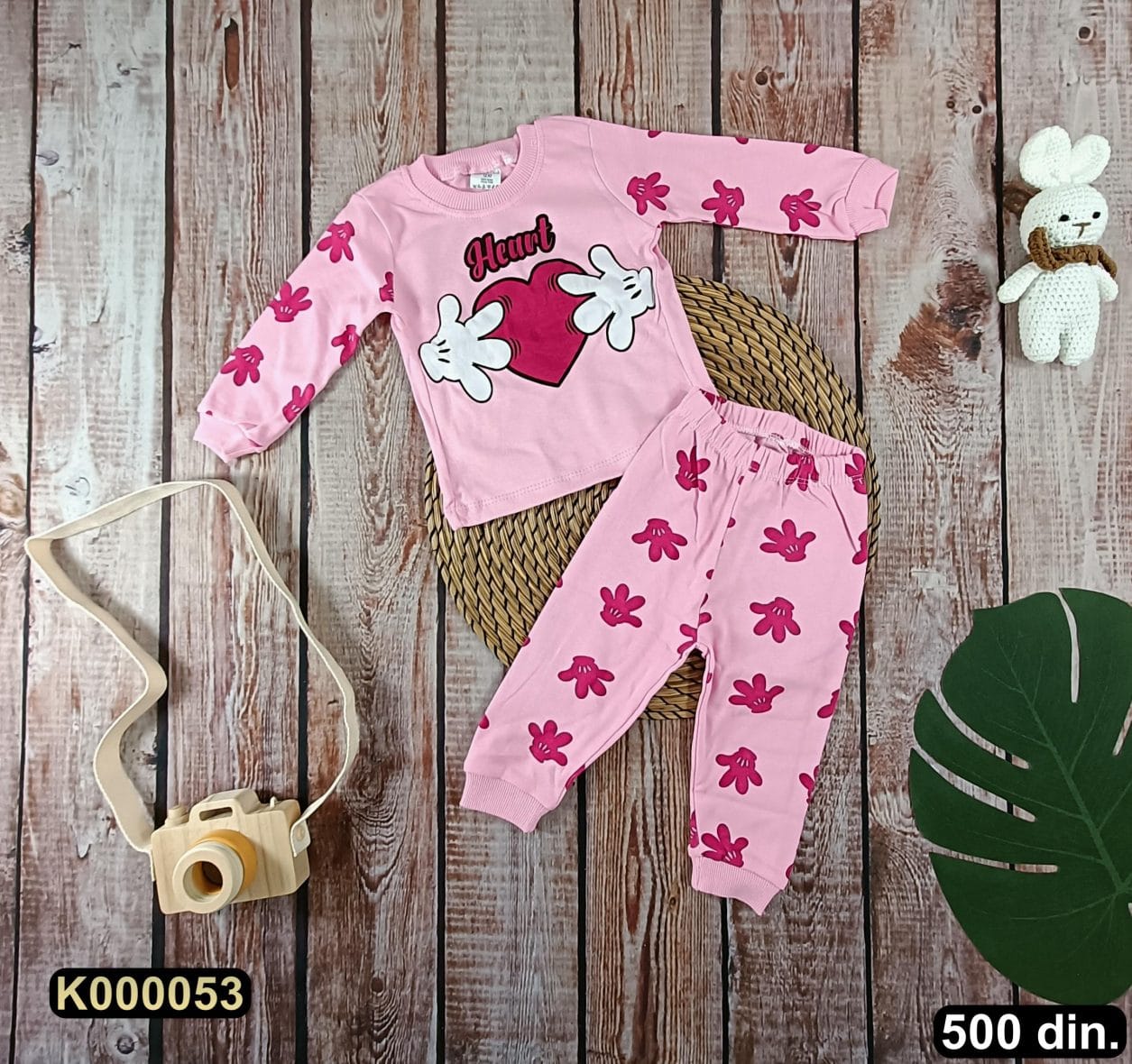 Pamučna pidžama iz 2 dela (62-74)