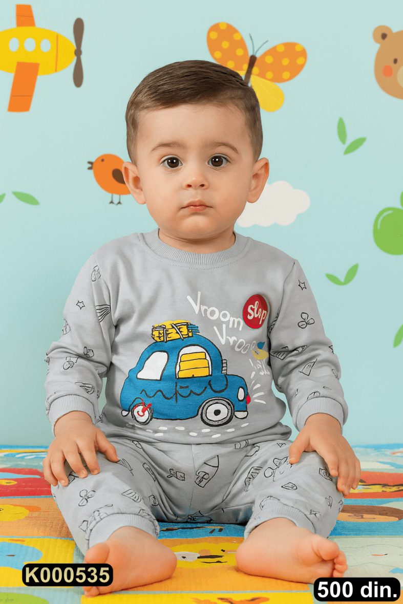 Pamučna pidžama iz 2 dela