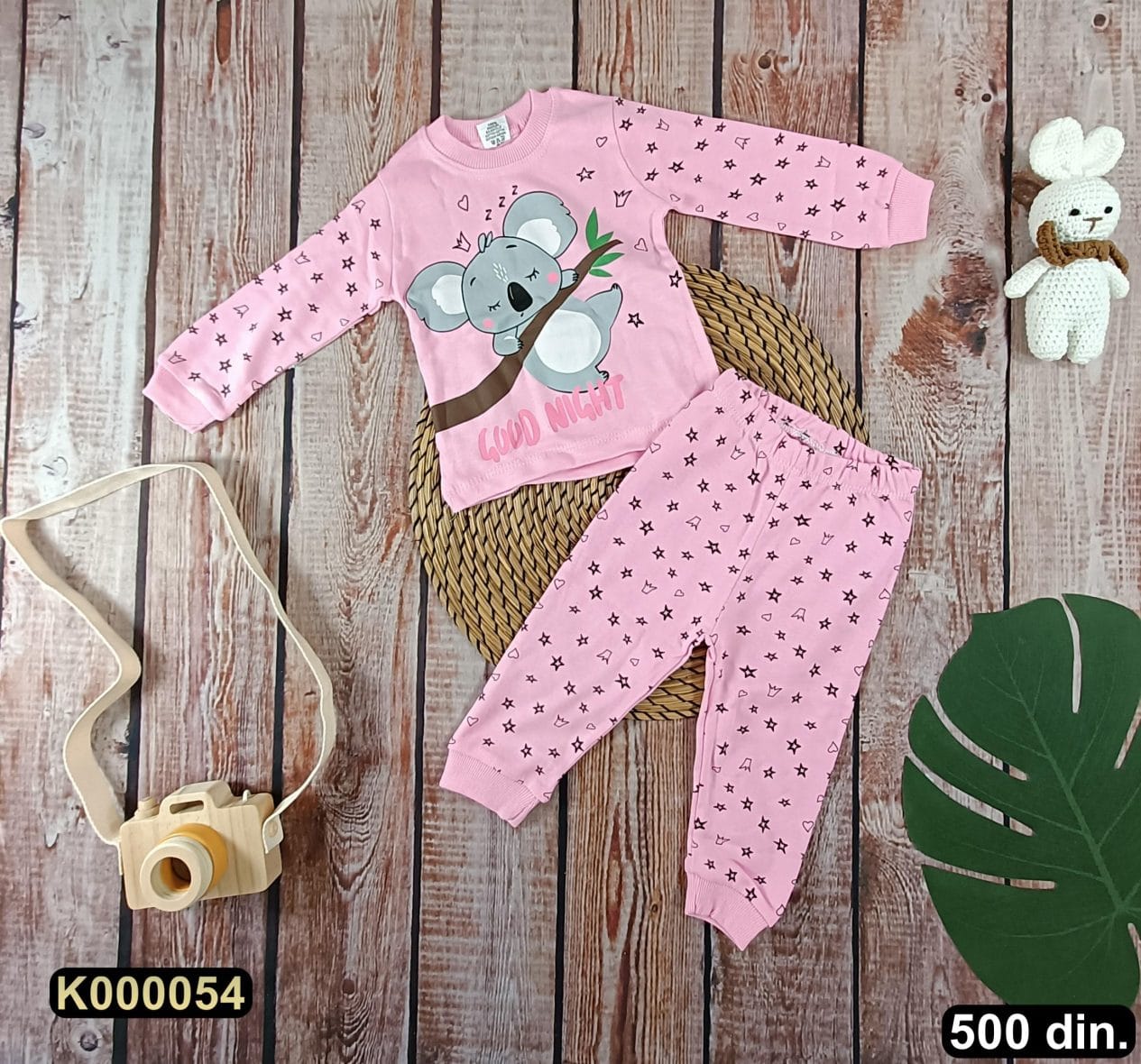 Pamučna pidžama iz 2 dela (62-74)