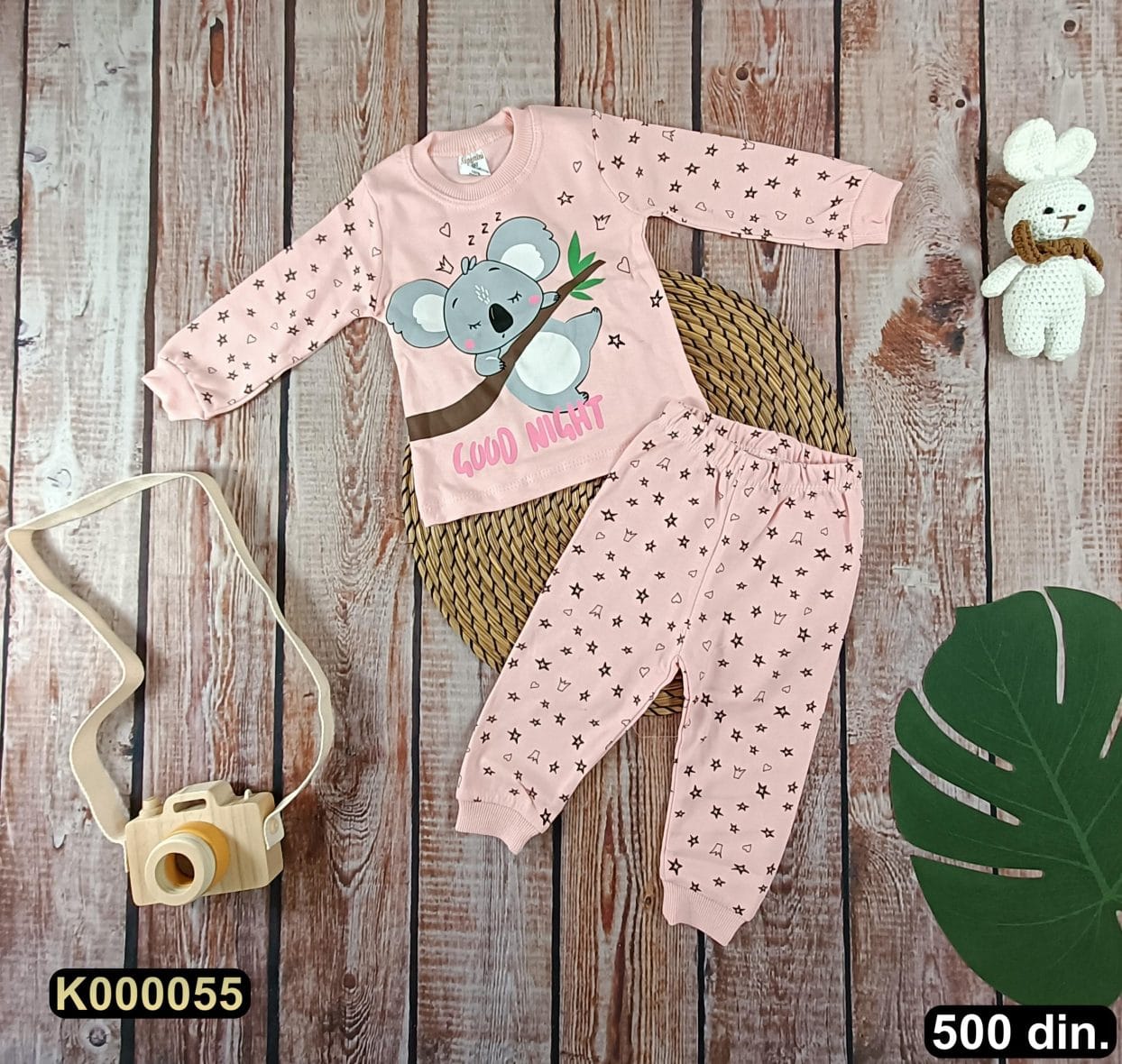 Pamučna pidžama iz 2 dela (62-74)