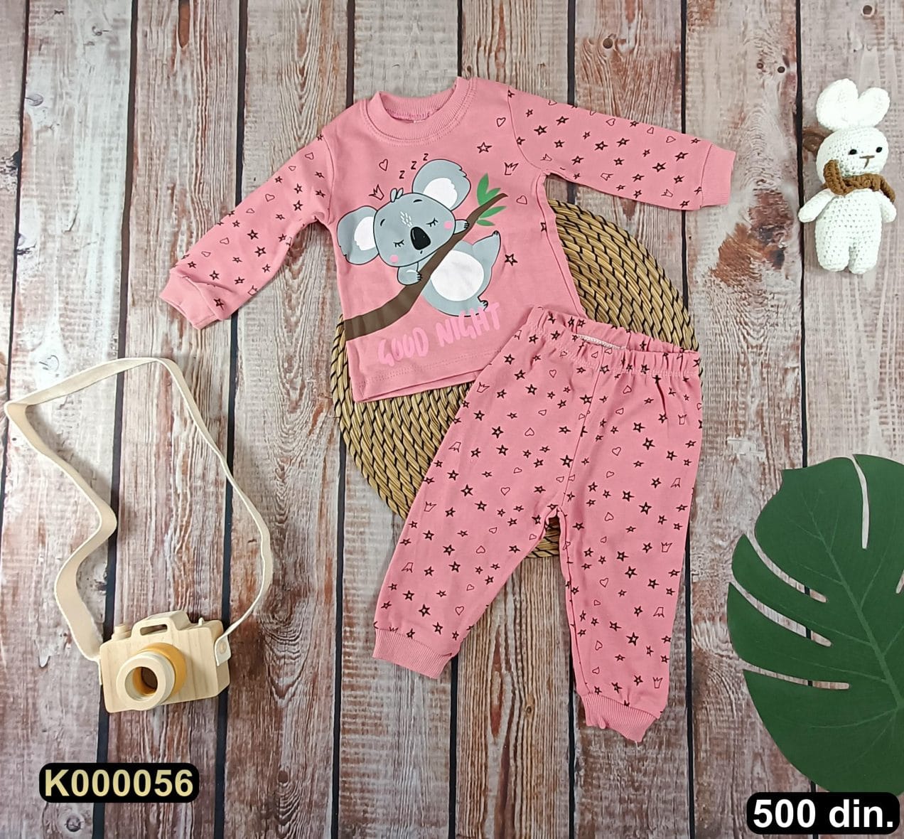 Pamučna pidžama iz 2 dela (62-74)