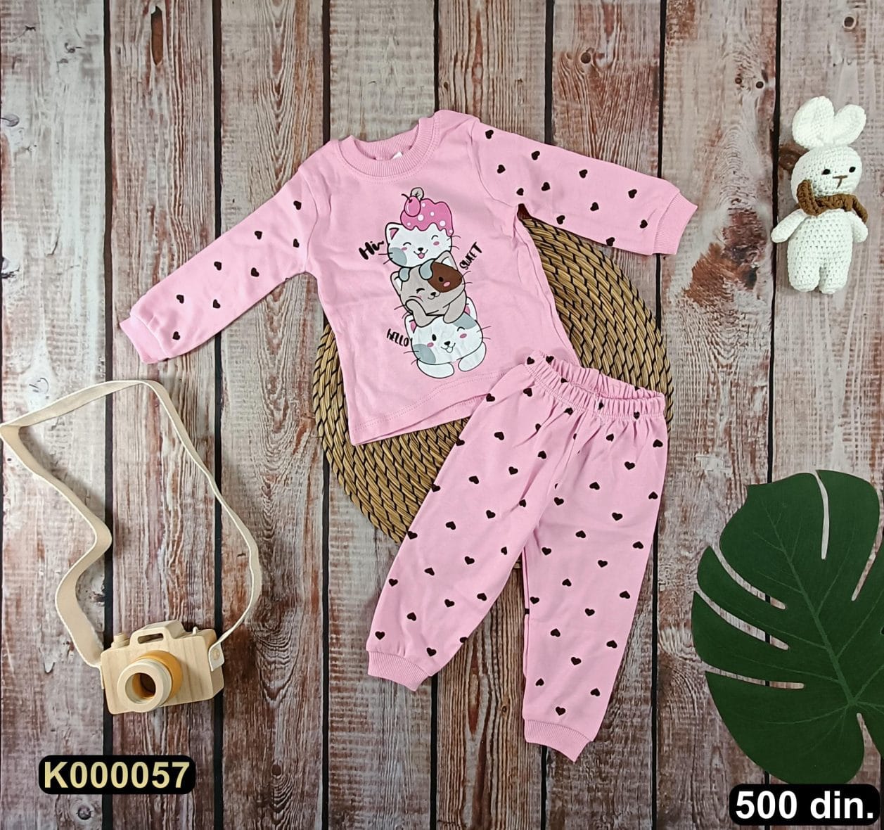 Pamučna pidžama iz 2 dela (62-74)