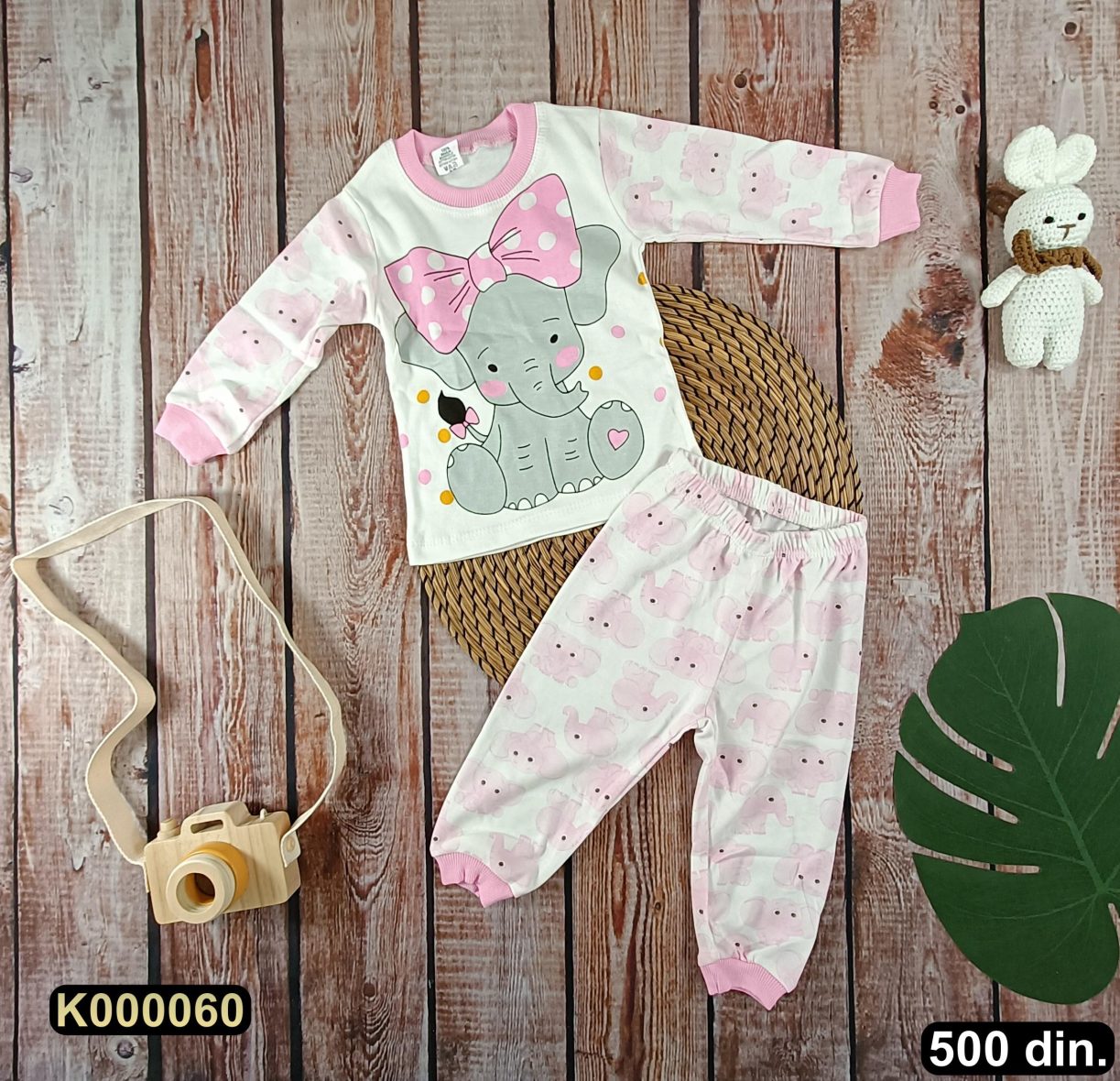 Pamučna pidžama iz 2 dela (80-98)