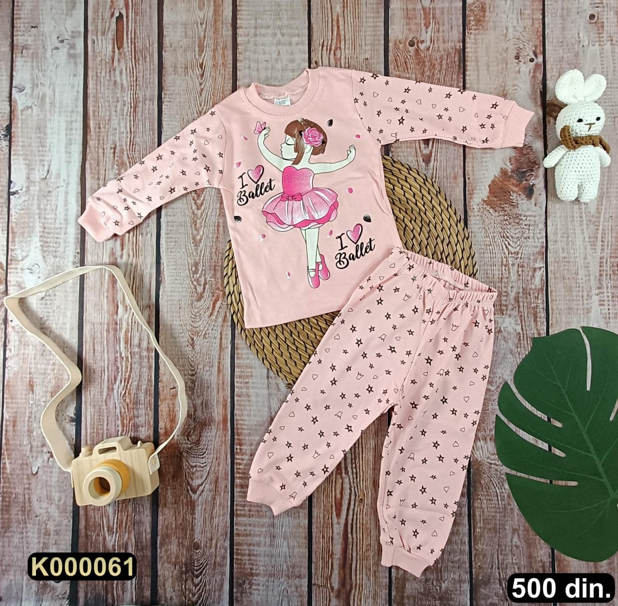 Pamučna pidžama iz 2 dela (80-98)