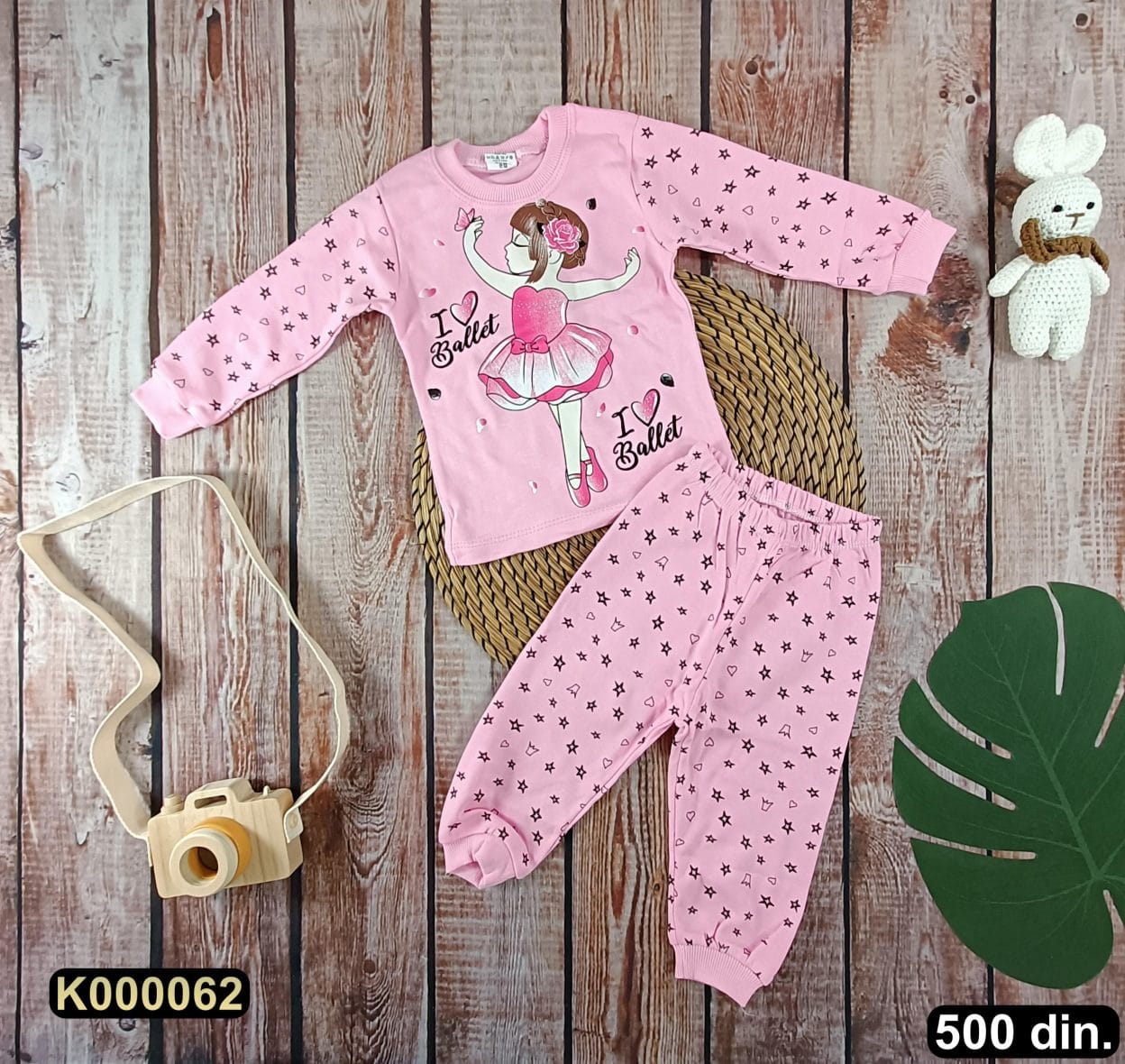 Pamučna pidžama iz 2 dela (80-98)