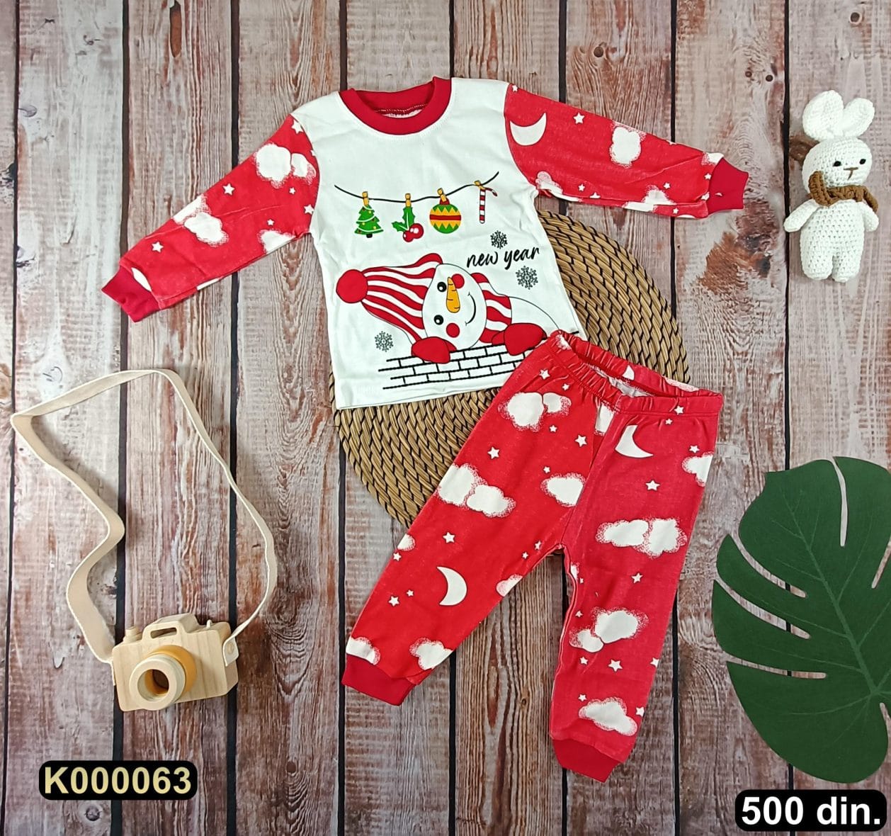 Pamučna pidžama iz 2 dela (80-98)