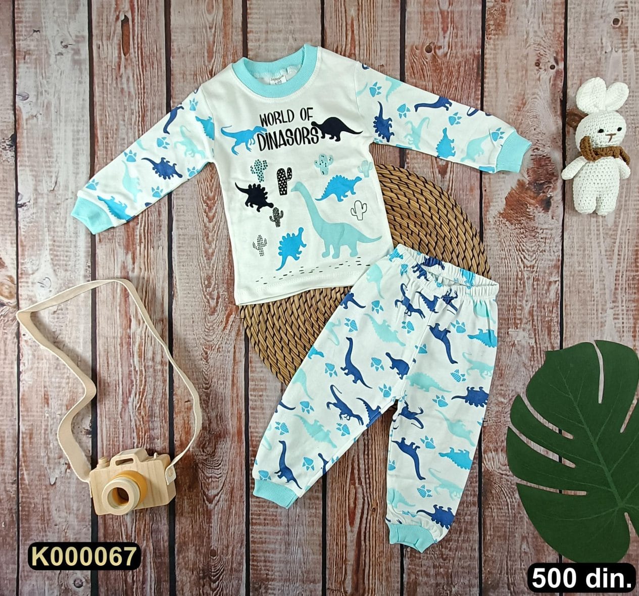 Pamučna pidžama iz 2 dela (80-98)