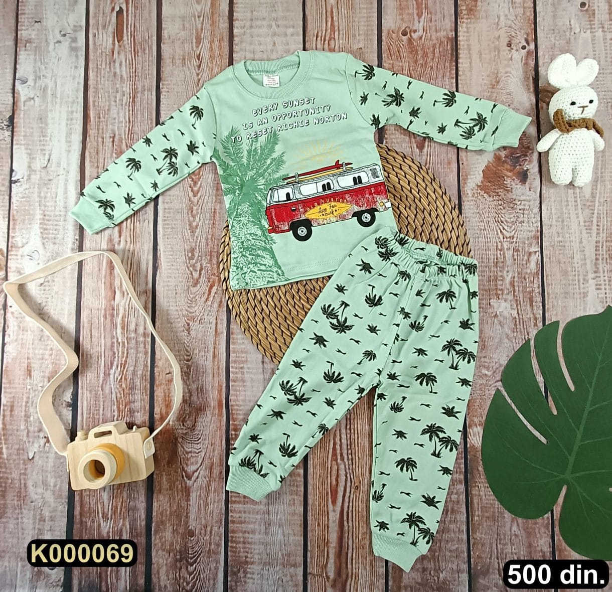 Pamučna pidžama iz 2 dela (80-98)