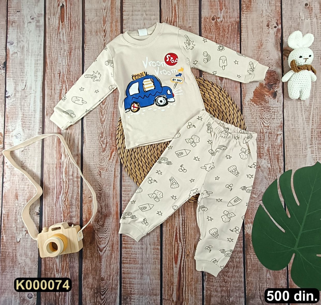 Pamučna pidžama iz 2 dela (80-98)