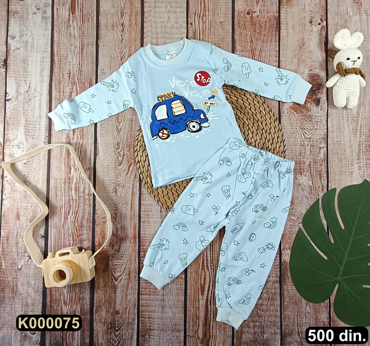 Pamučna pidžama iz 2 dela (80-98)