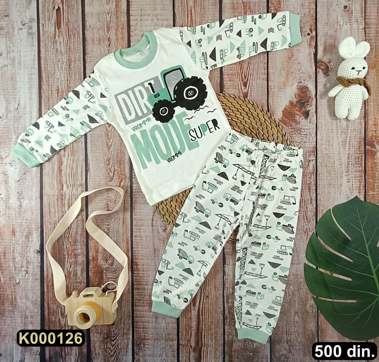 Pamučna pidžama iz 2 dela (80-98)