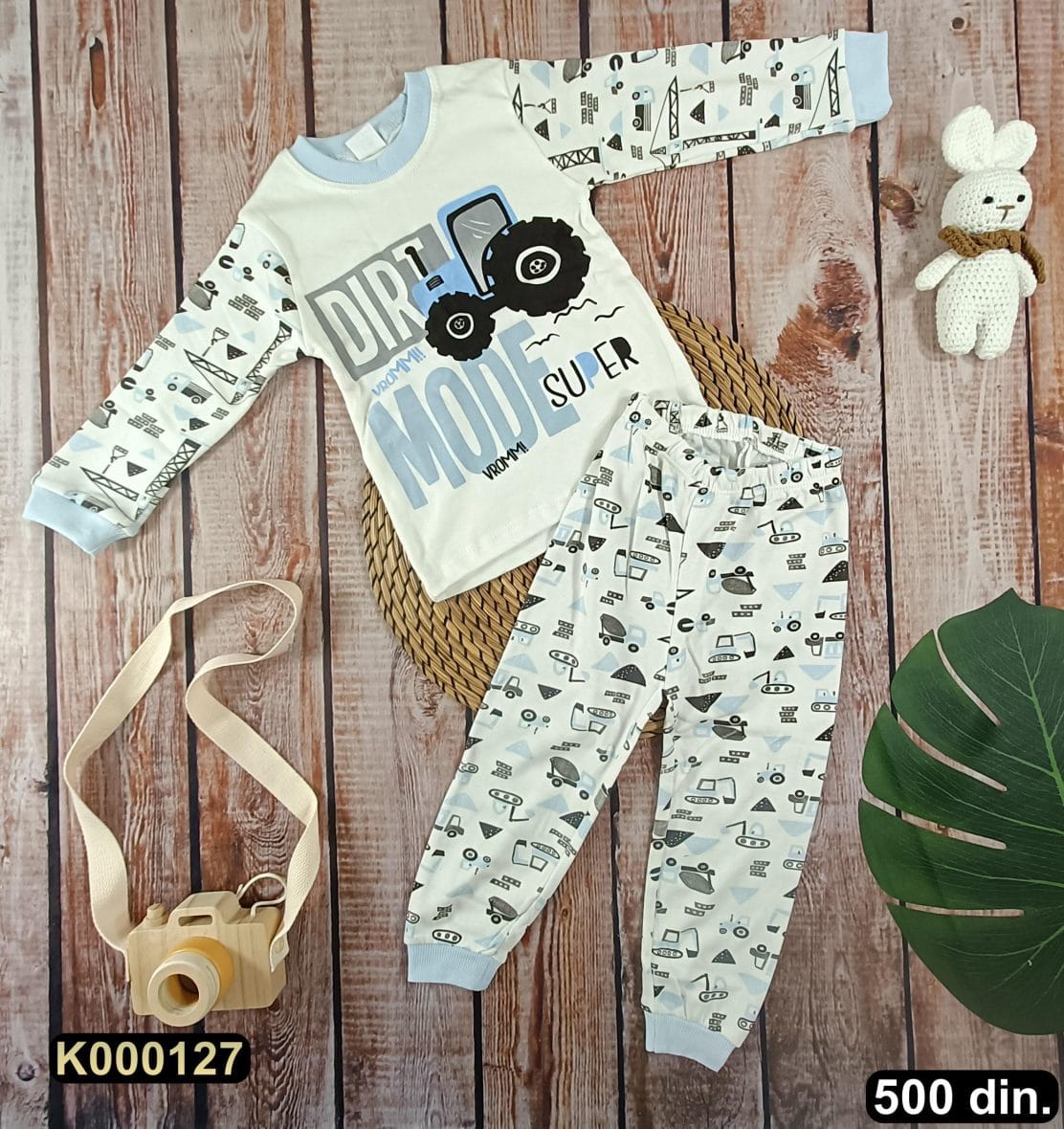 Pamučna pidžama iz 2 dela (80-98)