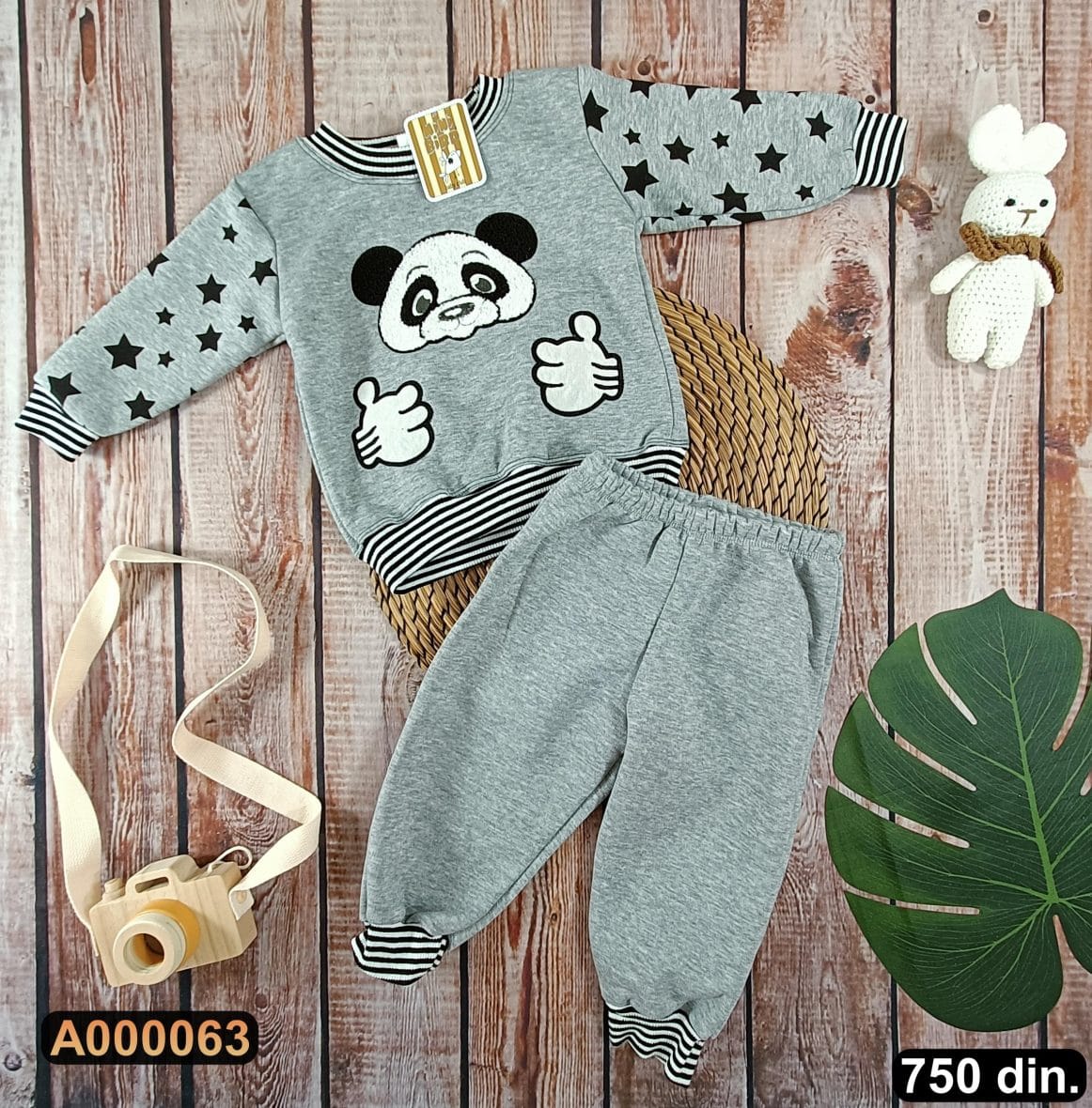 Pamučni komplet iz 2 dela – postavljen (80-98)