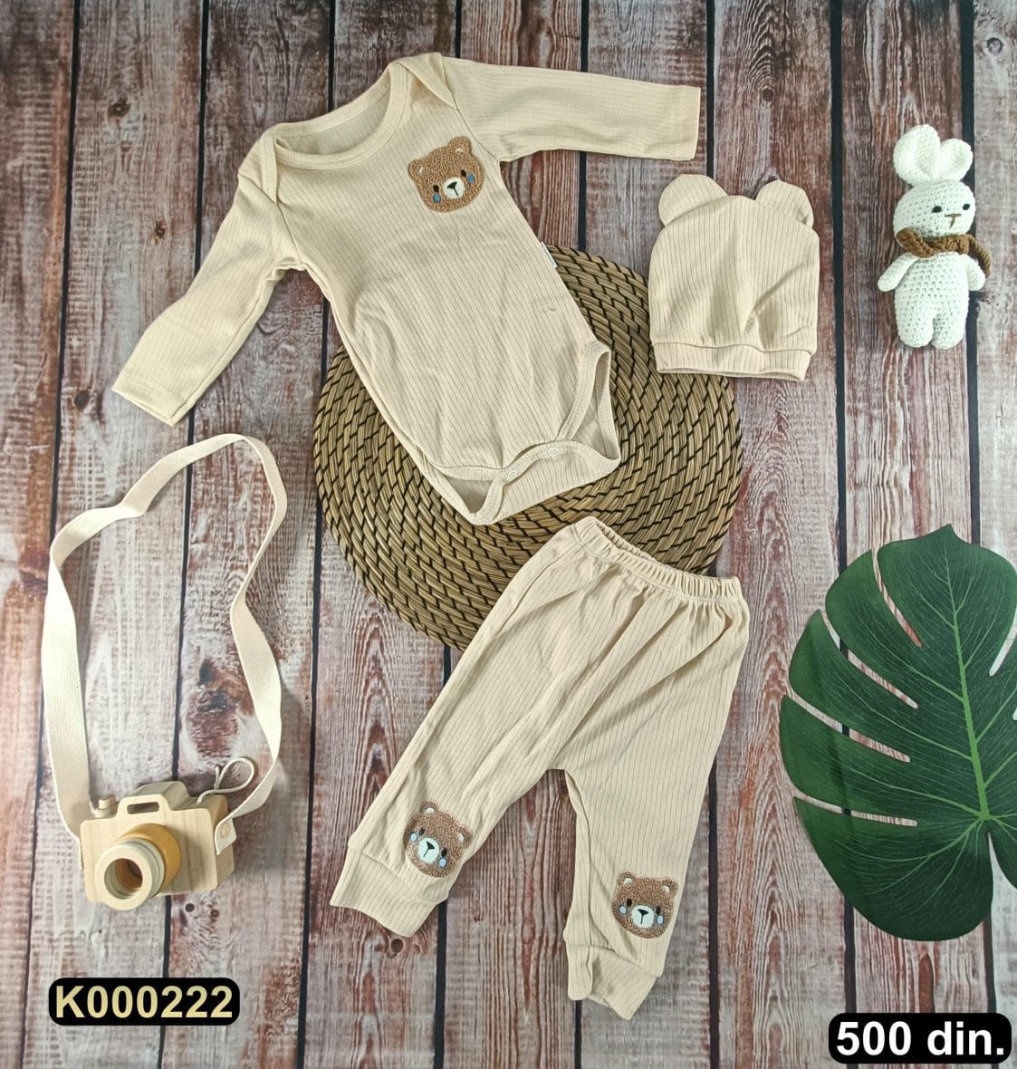 Pamučni komplet iz 3 dela (62-74)