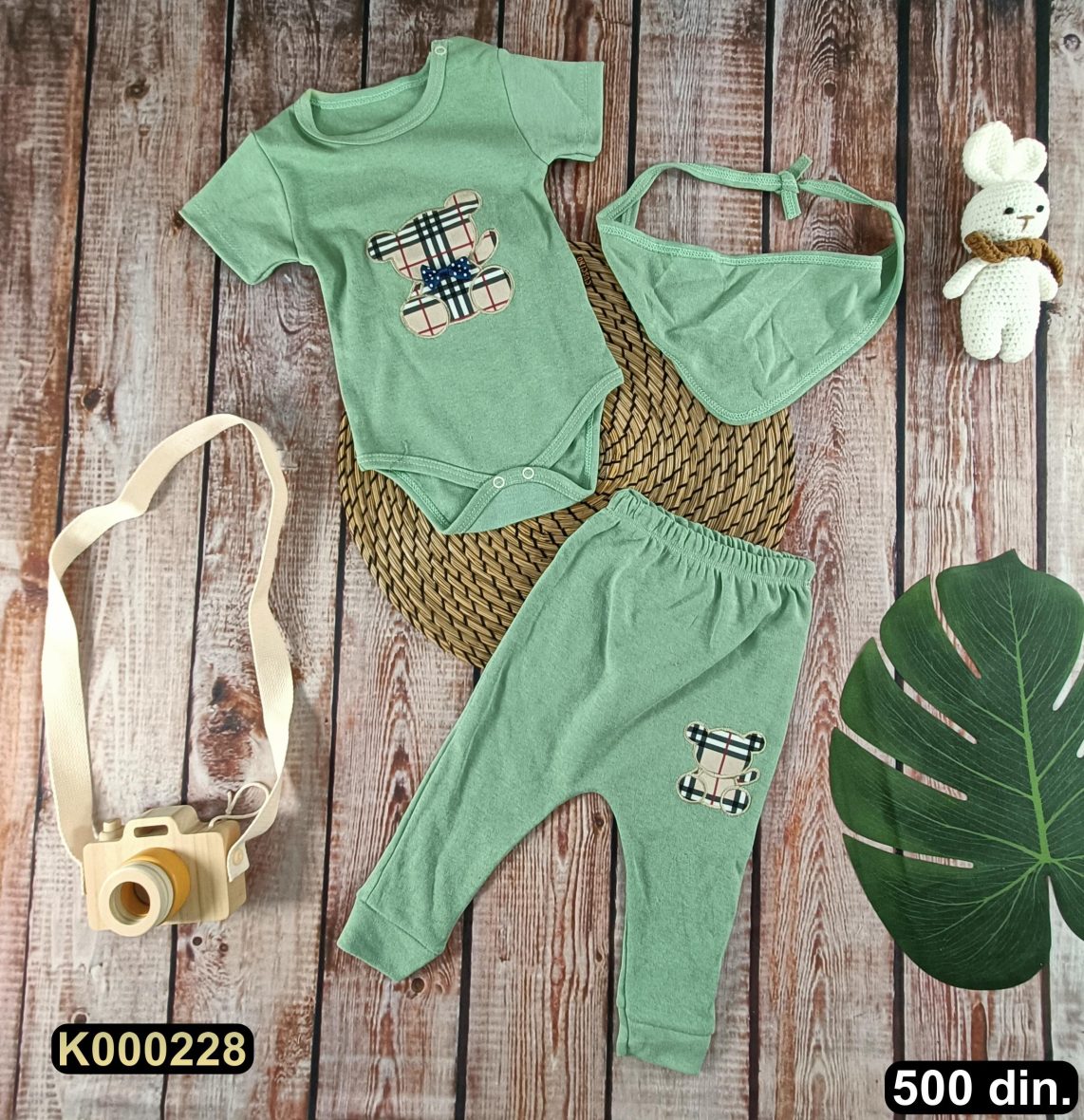 Pamučni komplet iz 3 dela (68-86)