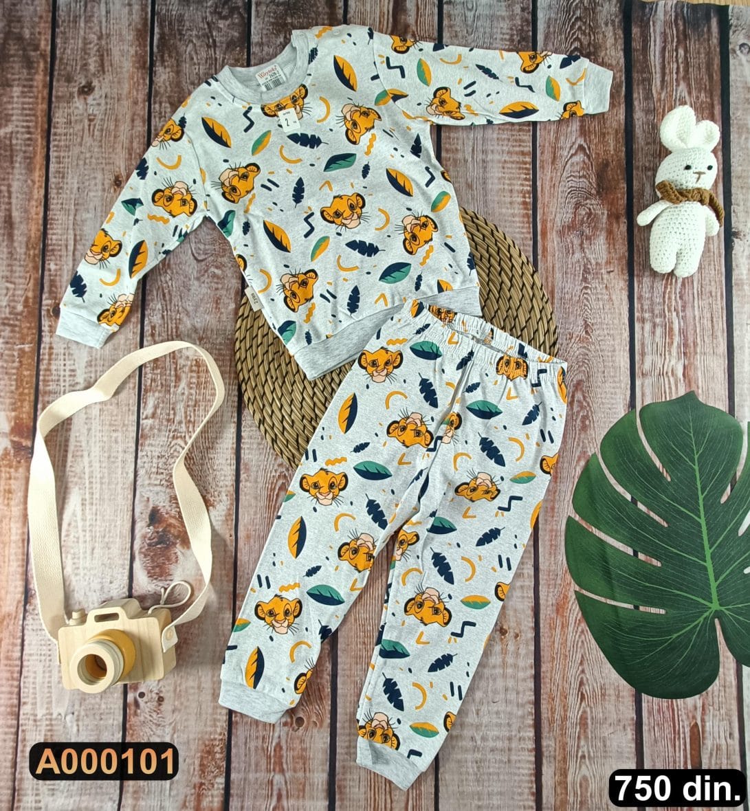 Pamučna pidžama iz 2 dela (92-110)