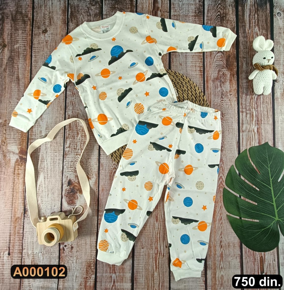 Pamučna pidžama iz 2 dela (98-122)