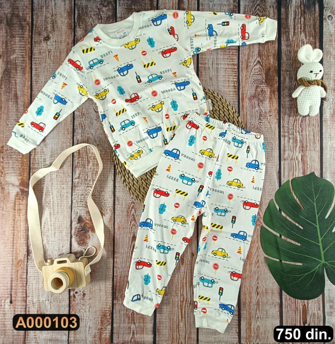 Pamučna pidžama iz 2 dela (98-122)