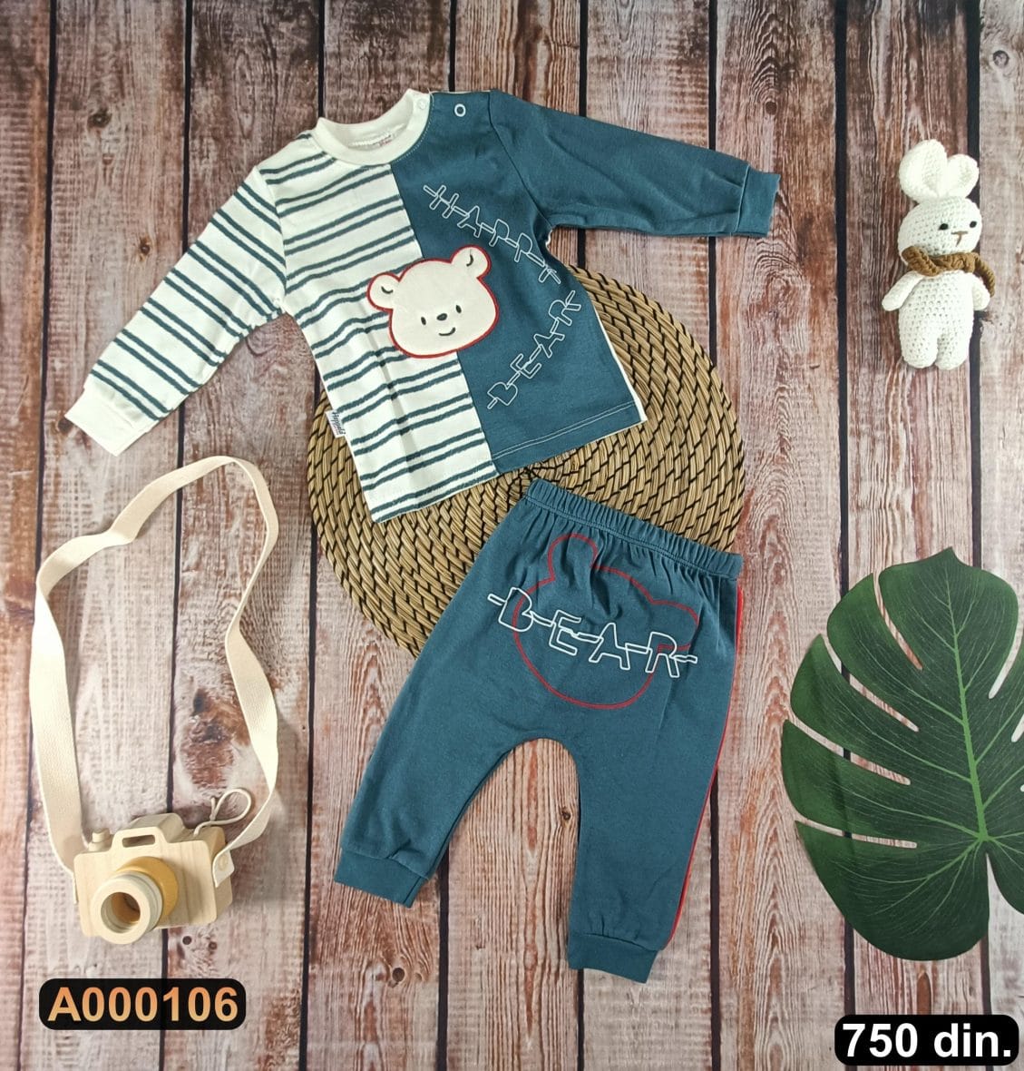 Pamučni komplet iz 2 dela (62-74)