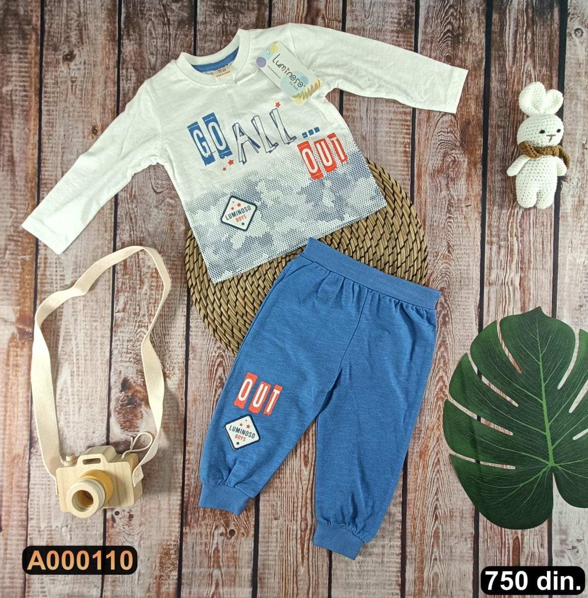 Pamučni komplet iz 2 dela (86-98)