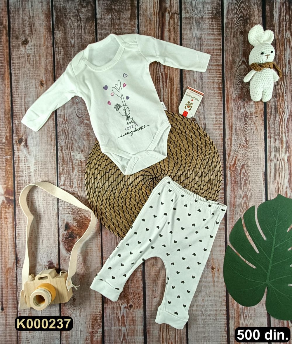 Pamučni komplet iz 2 dela (62-74)