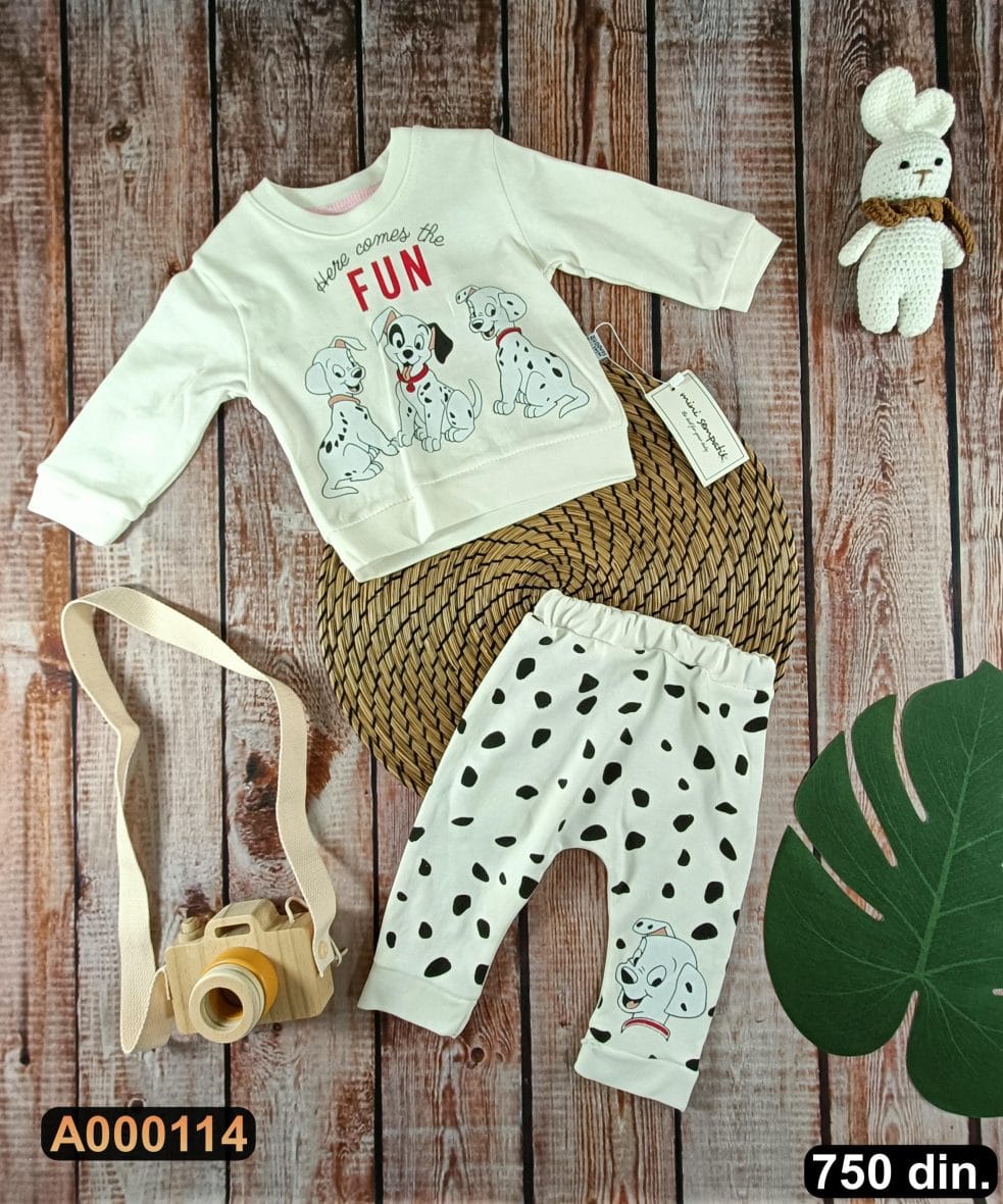 Pamučni komplet iz 2 dela (62-74)