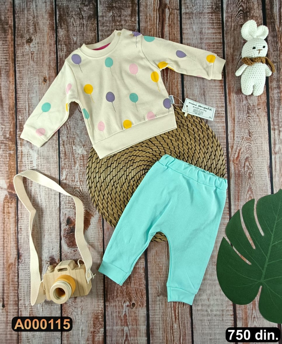 Pamučni komplet iz 2 dela (62-74)