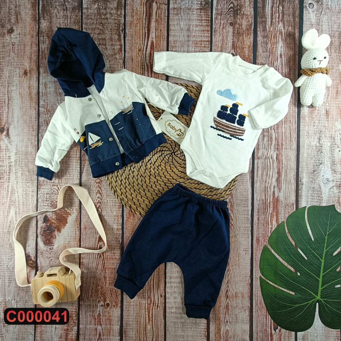 Pamučni komplet iz 3 dela (56-68)