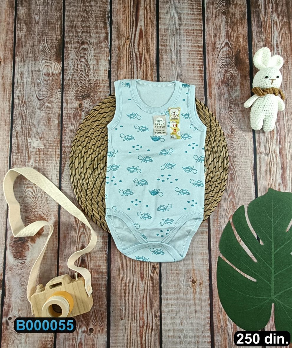 Pamučni bodić bez rukava (56-98)