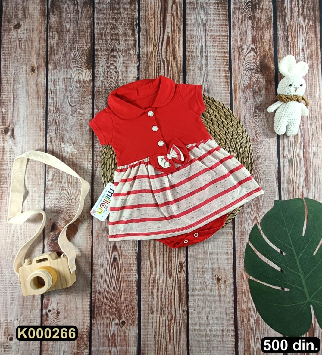 Pamučna bodi haljina (62-74)