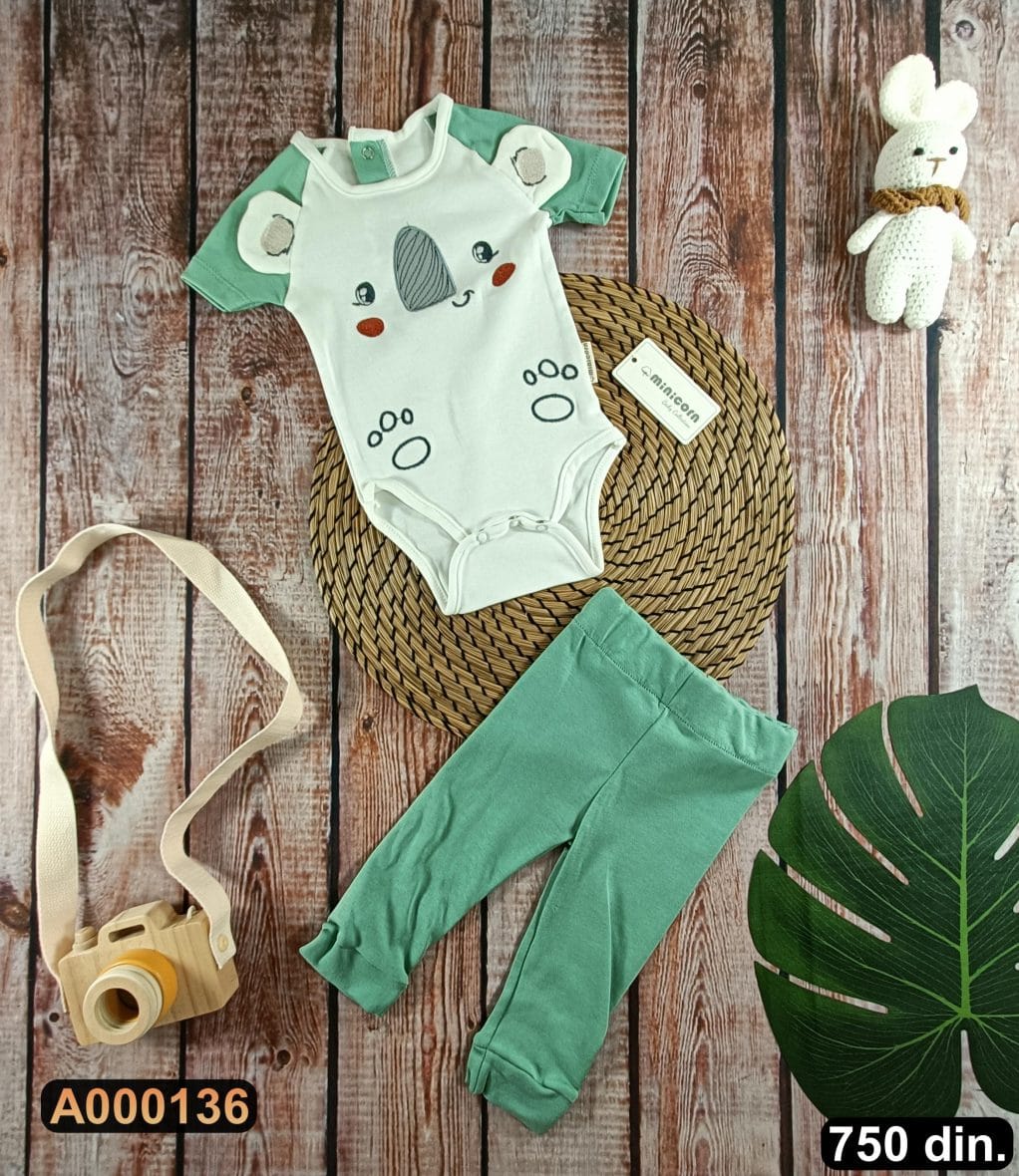 Pamučni komplet iz 2 dela (62-80)