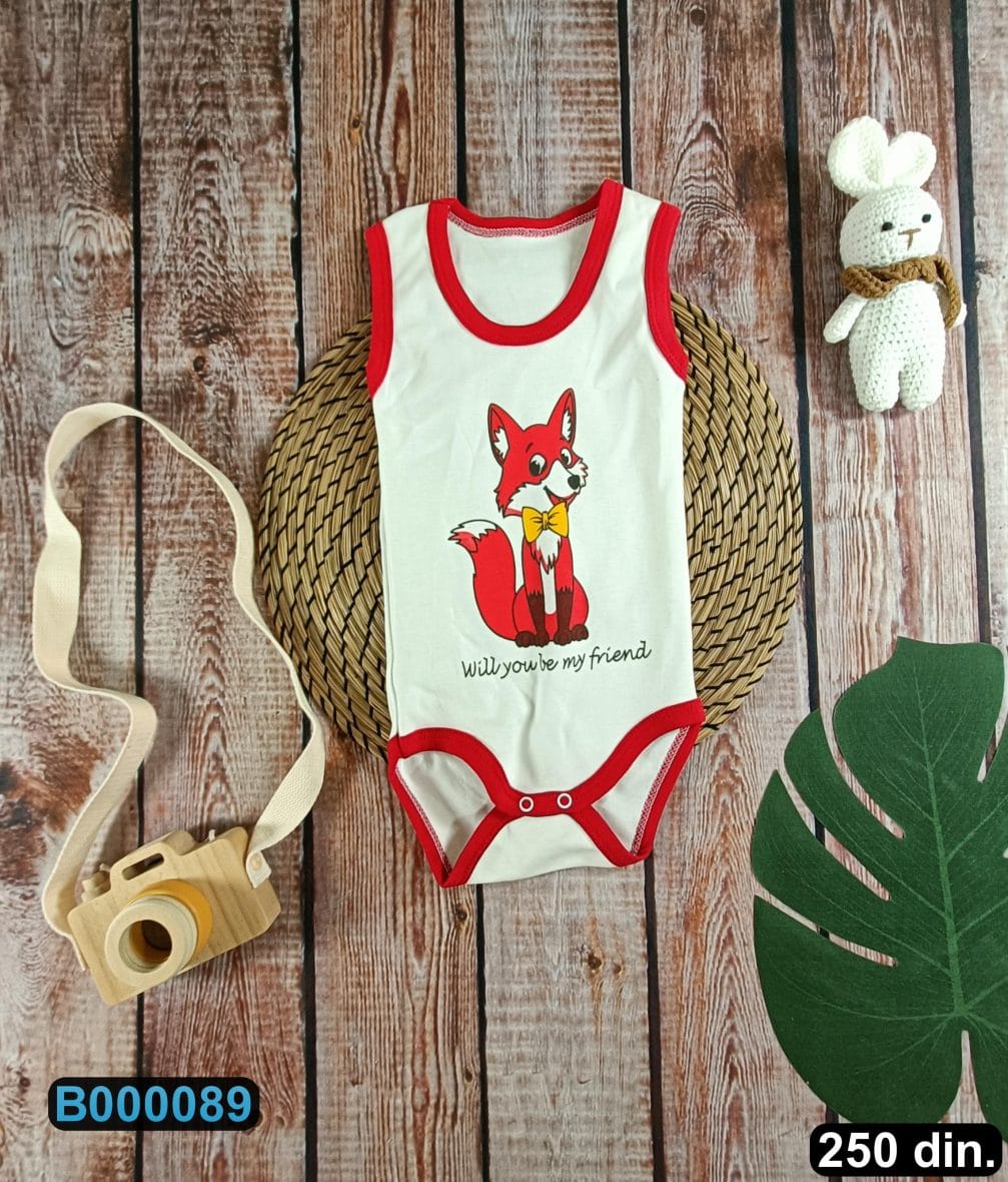 Pamučni bodi bez rukava