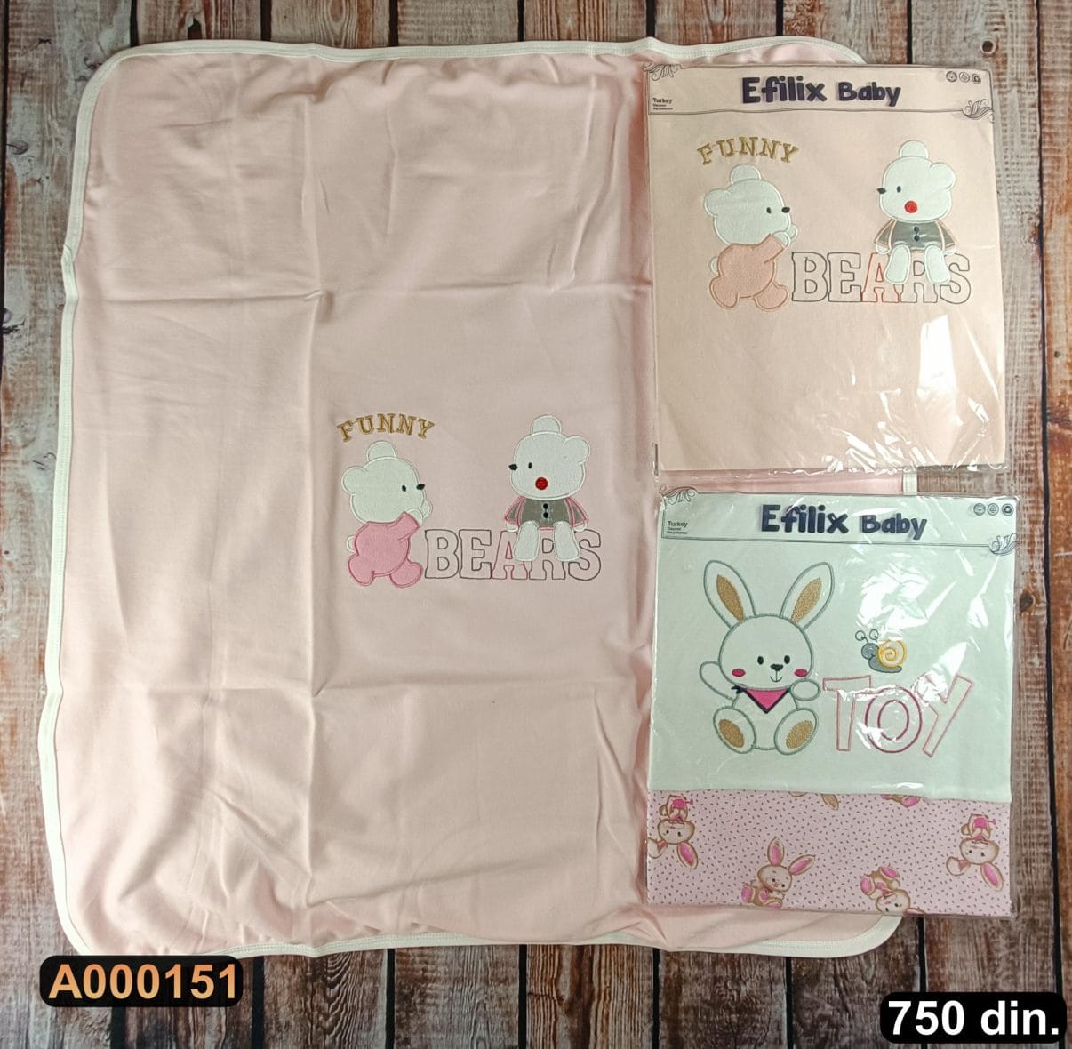 Pamučni prekrivač za bebe (80x70cm)