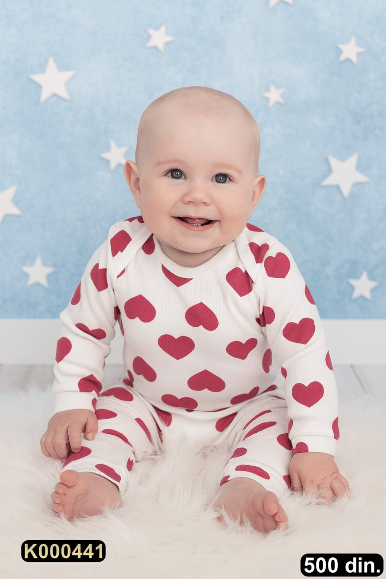 Pamučni komplet – bodi i pantalonice (62-74)