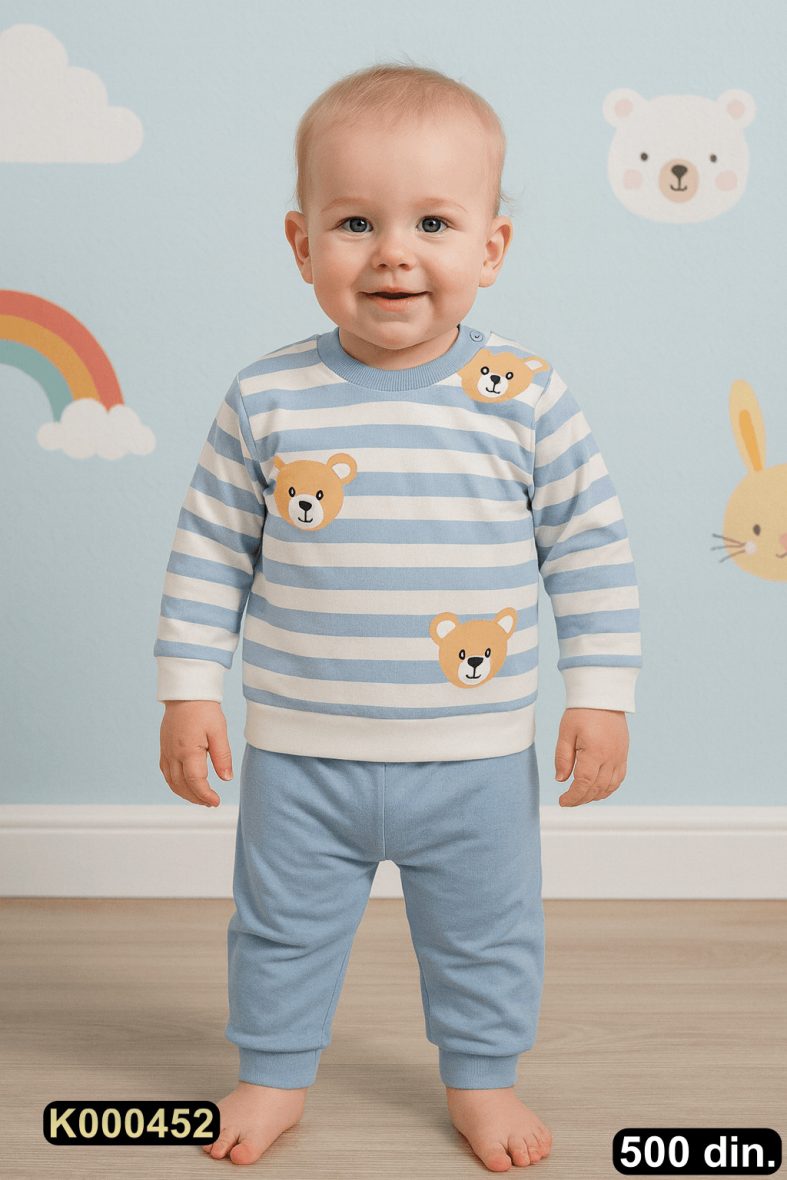 Pamučni komplet iz 2 dela (68-80)