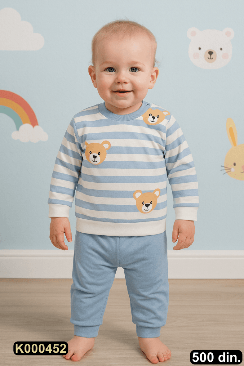 Pamučni komplet iz 2 dela (68-80)