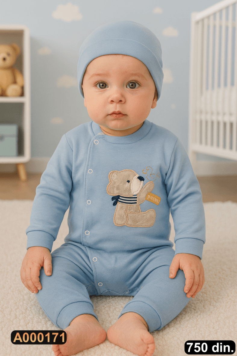 Pamučna zekica sa kapicom (62-74)