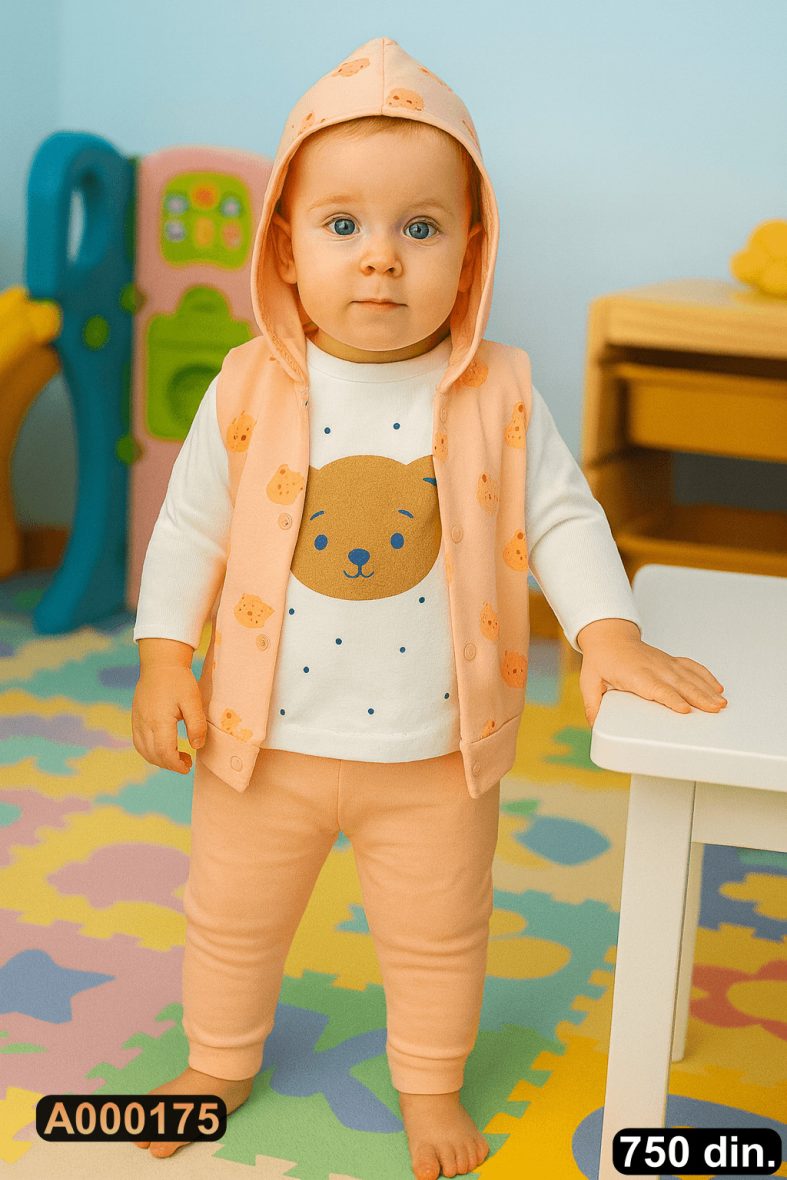 Trodelni komplet – prsluk, majica i pantalonice | Bebelino Kids Trodelni komplet – prsluk, majica i pantalonice