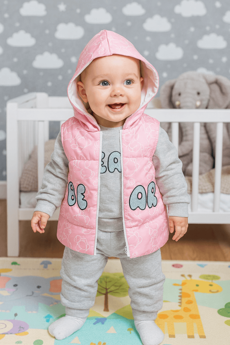 Trodelni komplet sa prslukom – postavljen (74-92)