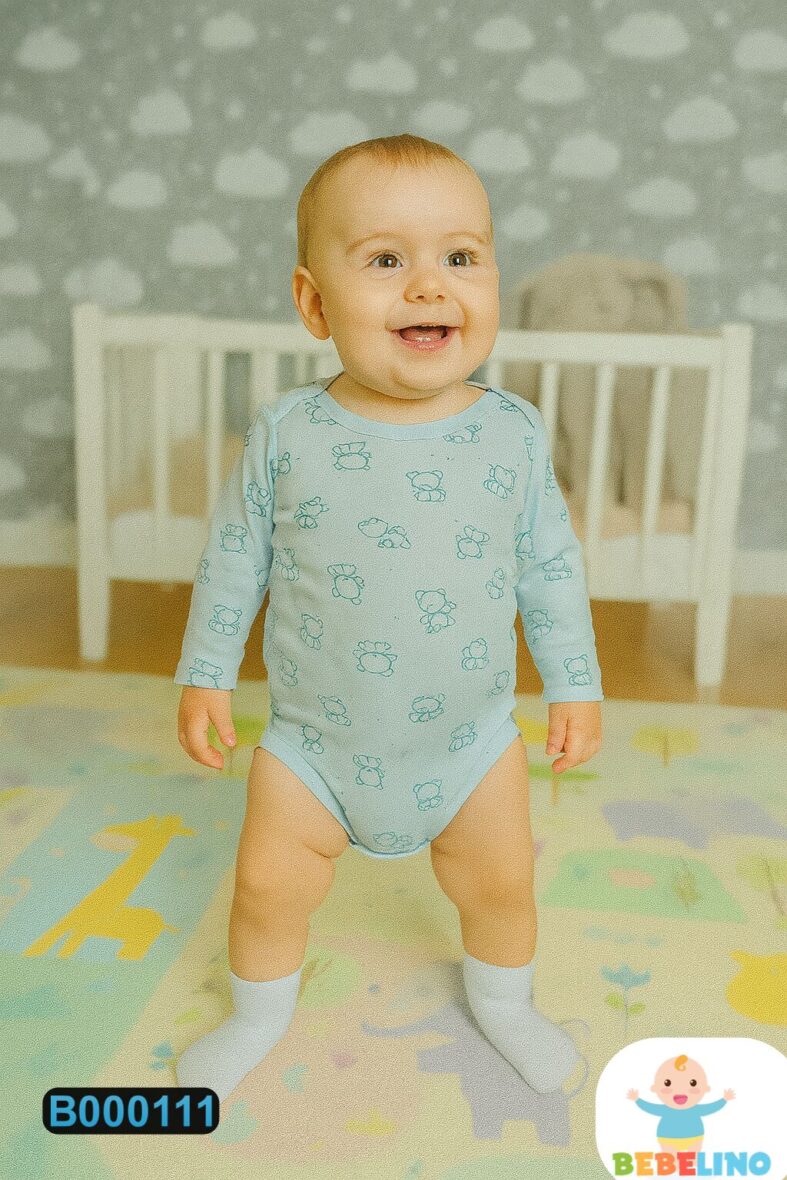 Pamučni bodić sa dugim rukavima