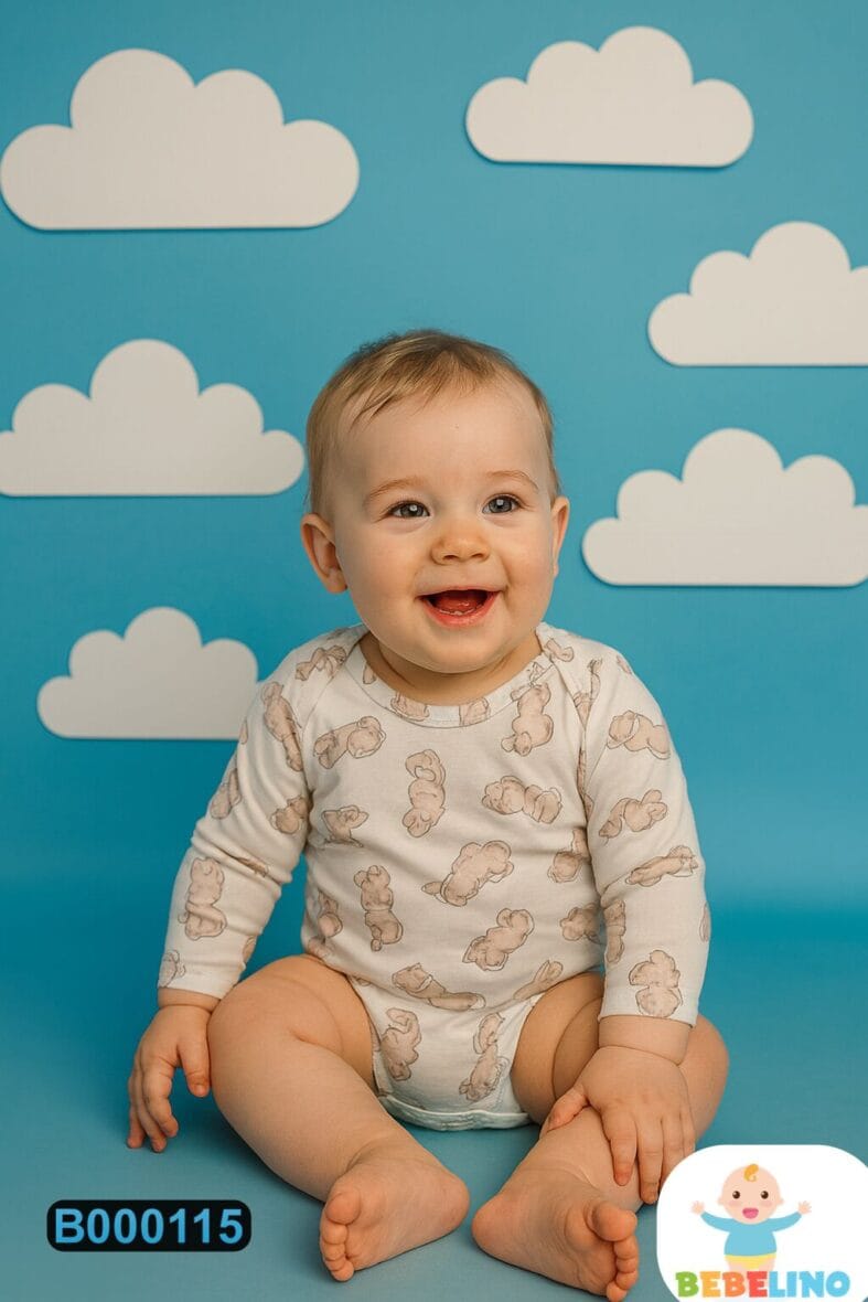 Pamučni bodić sa dugim rukavima