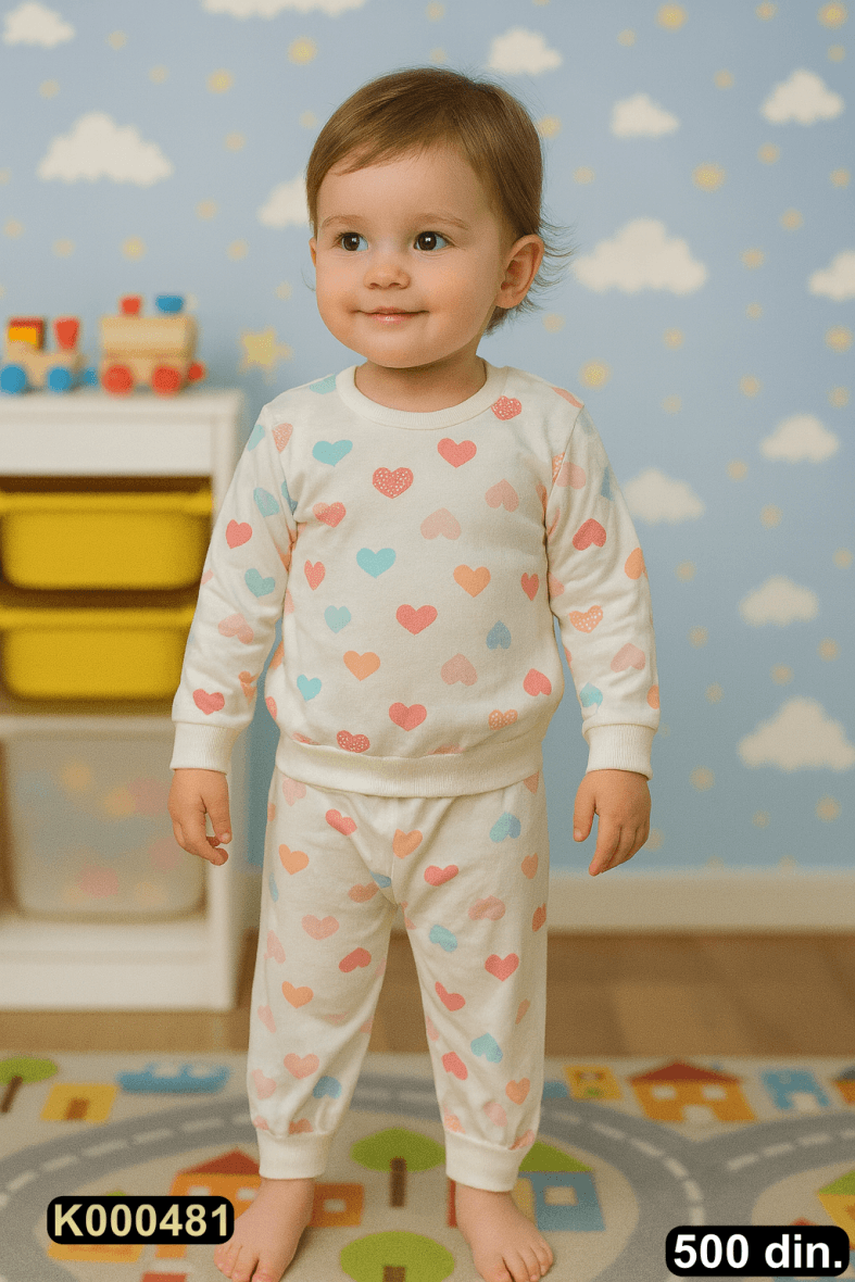 Pamučna pidžama iz 2 dela (80-116)