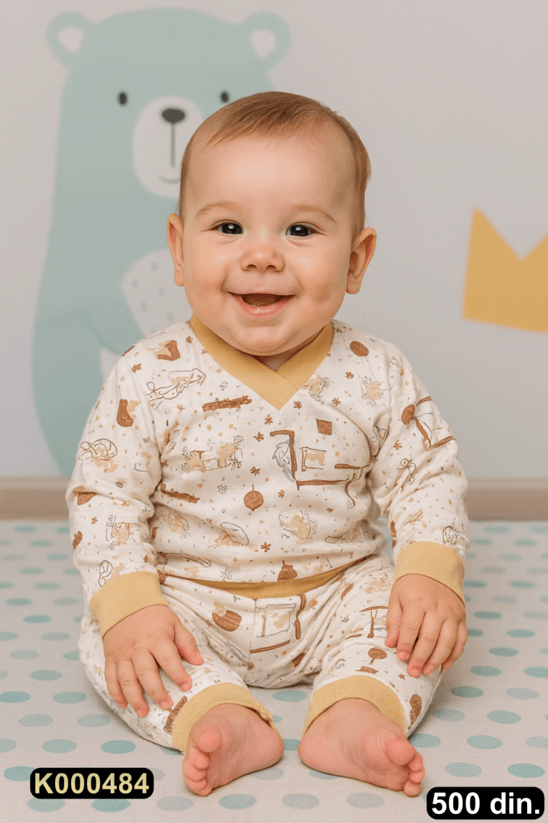 Pamučna pidžama iz 2 dela (62-68)