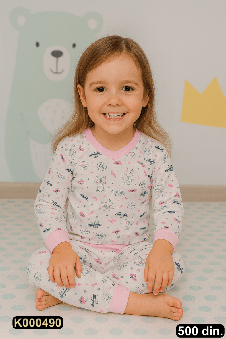 Pamučna pidžama iz 2 dela (80-116)