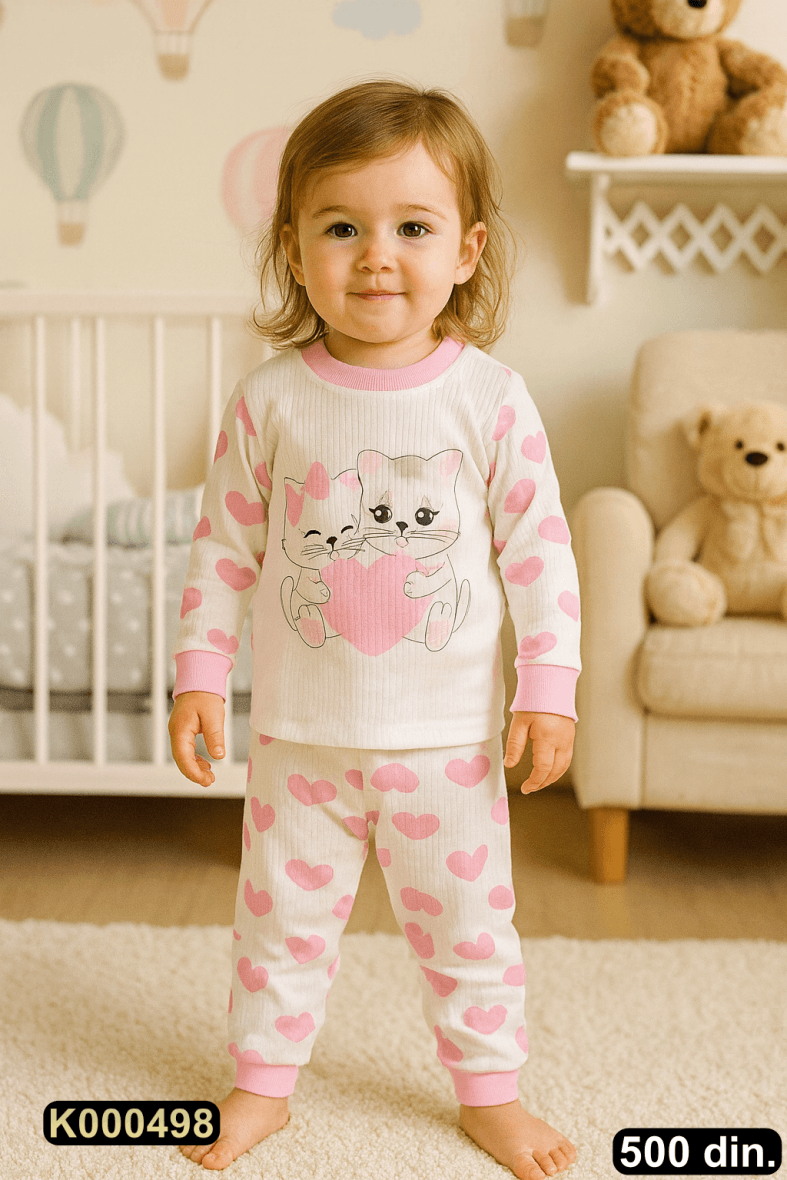 Pamučna pidžama iz 2 dela (62-98)